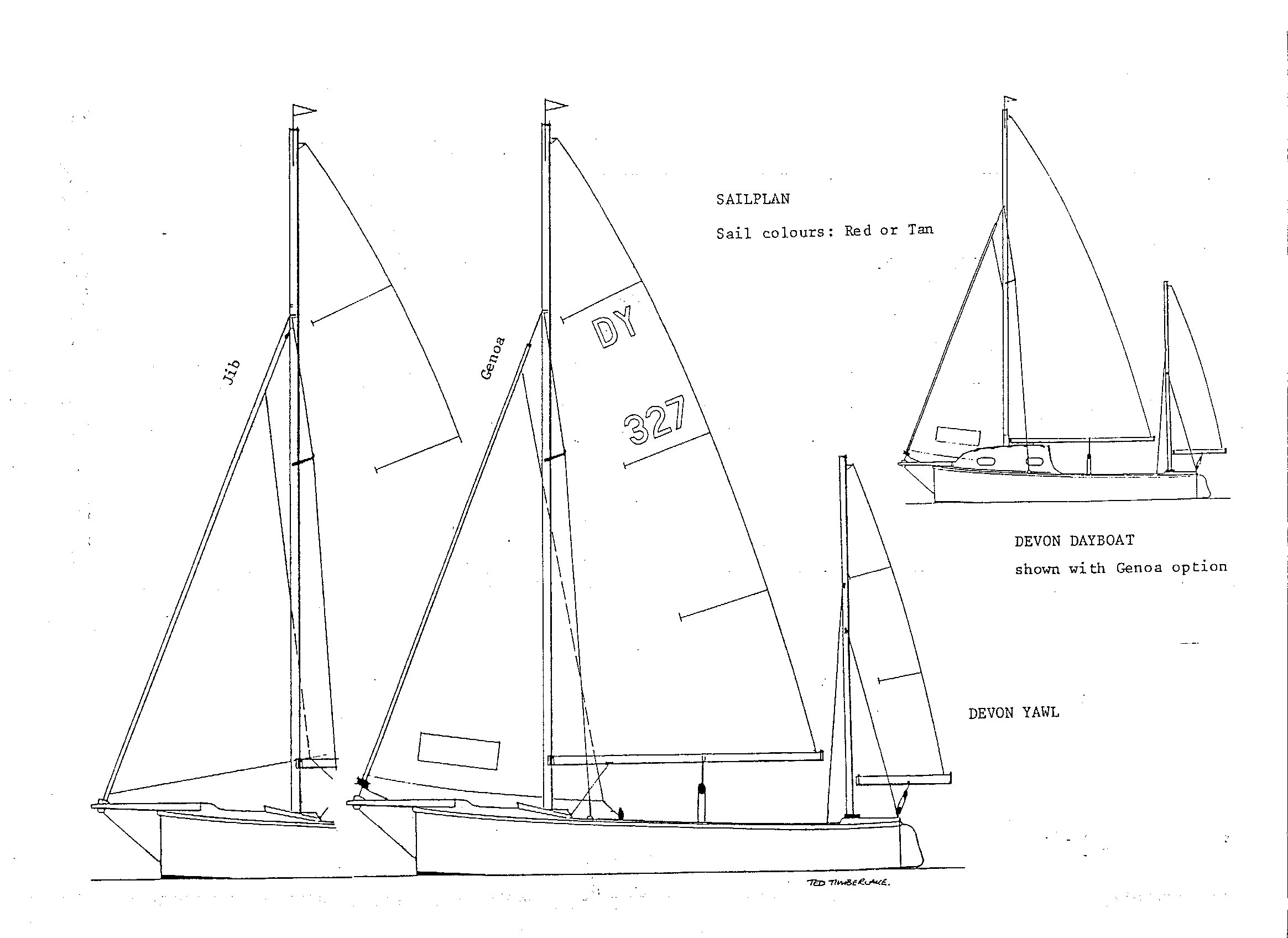 Devon Yawl Sail Plan - Class Rules